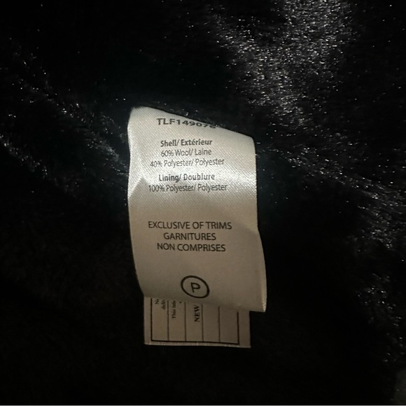 NWOT Triple Five Soul Wool Blend Gray‎ Peacoat Faux Fur Lining. Size M. - Picture 4 of 7